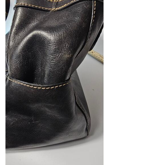 Fossil 1954 Montana Black Leather Satchel Shoulder Bag 75082 - Picture 11 of 11